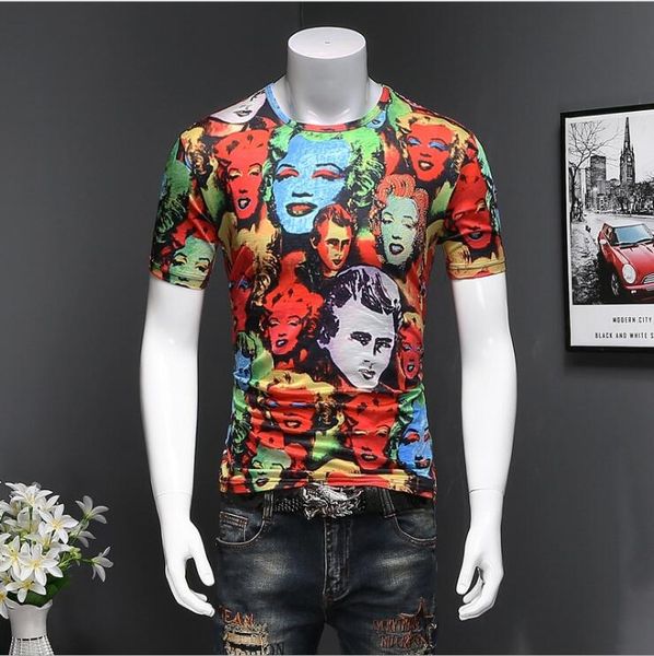 

brand designer-people head printed 3d t shirt men funny t shirts casual mens short sleeve 3d tee shirt summer clothing d30, White;black