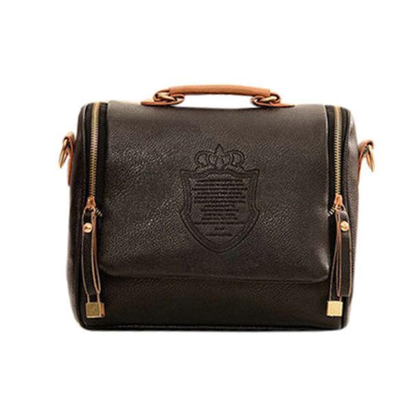 

2018 autumn pure color new fashion large pocket casual women's large-capacity retro bag handbag phone messenger bag