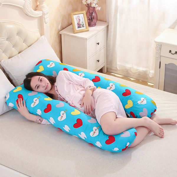 

130*70cm pregnancy comfortable u shape maternity pillows body cartoon pregnancy pillow women pregnant side sleepers cushion