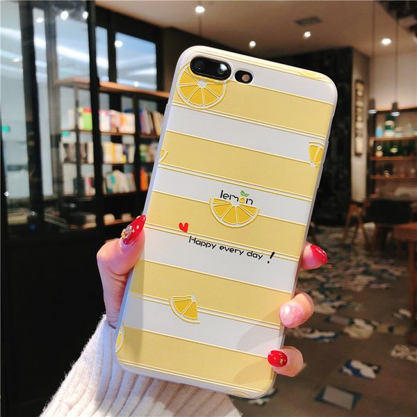 

premium quality for iphone 6 case ultra slim soft tpu lemon watermelon fruit phone case for iphone x tpu cases