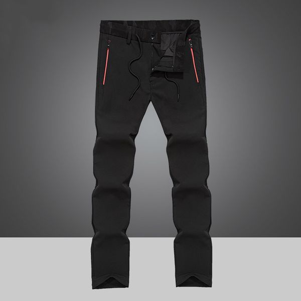 

mens' casual pant trousers straight spring and autumn full length, Black