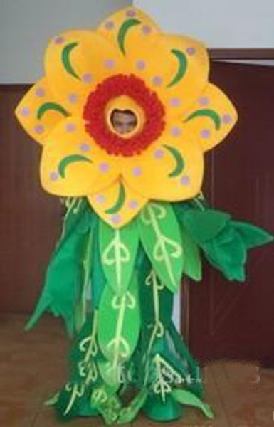 

2018 sunflower mascot costume for to wear for sale for party, Red;yellow