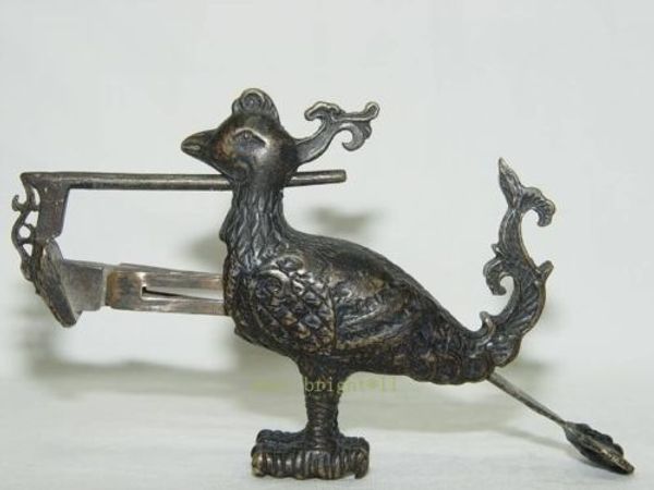 Escultura de bronze antigo da China pode usar bloqueio de cadeado de galo / chave