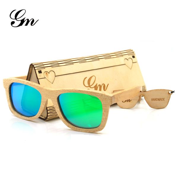 

g m maple polarized sunglasses, bamboo wooden sunglasses vintage men and women's manual, White;black