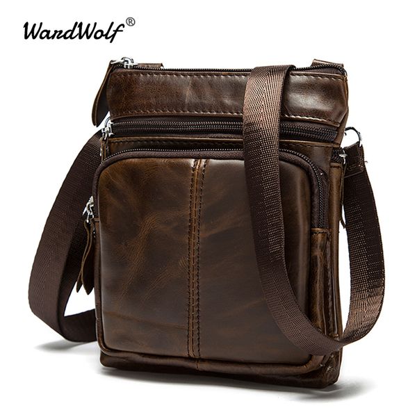 

wardwolf messenger bag men shoulder bag genuine leather small male man crossbody bags for messenger men leather bags handbags