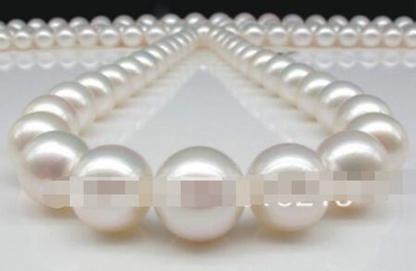 

new 1026+++10-11mm natural australian south sea white pearl necklace 18inch, Silver