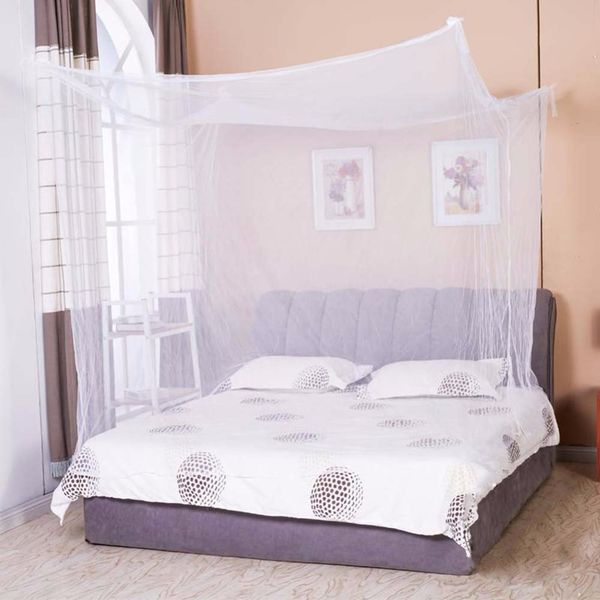 

sleeping moustiquaire canopy white four corner post student canopy bed mosquito net netting queen king twin size