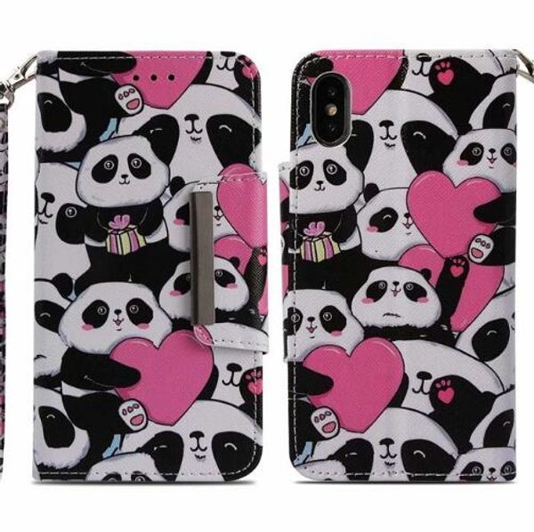 

cute elephant panda wolf wallet flip pu leather case cover for for samsung galaxy j3 j5 j7 a5 2017 j4 j6 j7 j8 a6 a8 plus 2018