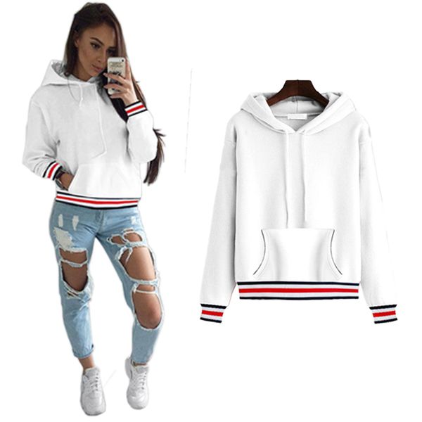 

hooded pullover hoodie hoody new casual sweatshirt jumper womens, Black