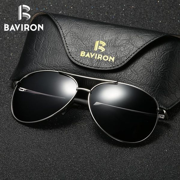

baviron pilot polarized sunglasses men sun glasses women mirror sunglasses uva uvb driving polarized glasses man polaroied uv400, White;black