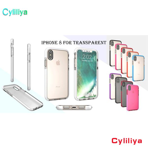 

S9 9 plu dual color clear ca e tran parent ultra thin cry tal back phone cover for iphone x 8 7 6 plu am ung 8 9 plu