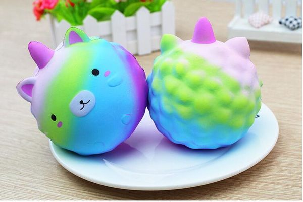 

squishy unicorn spinous head bear pu fidget toy jumbo decor slow rising dyt 001