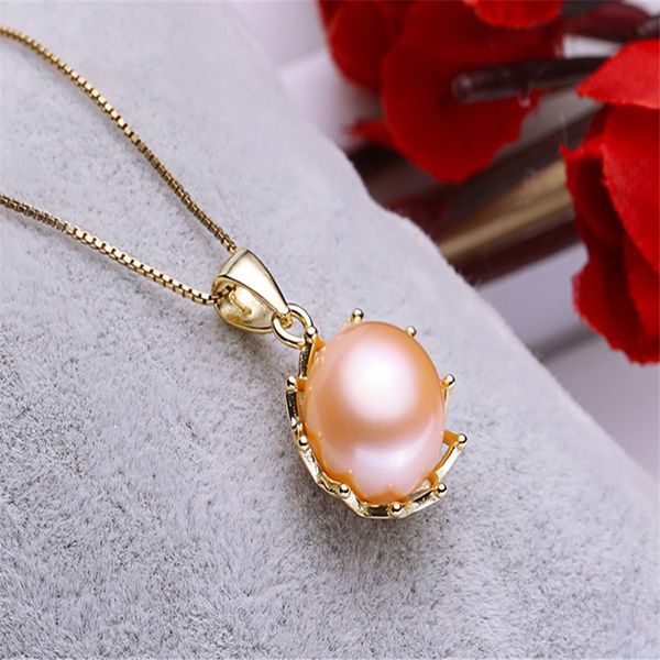 

fashion italian wedding jewelry flower pendant luxury women's pearl pendant necklace accessories christmas gift, Silver