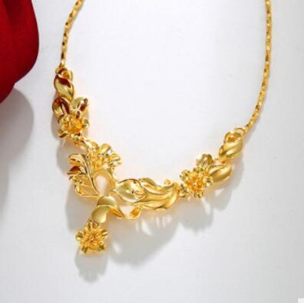 

luxury designer jewelry for women gold color flowers necklace classic wedding jewelry for bridal fashion of shipping, Golden;silver