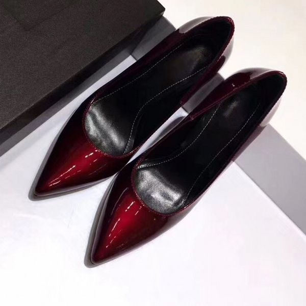 

women's shoes high heels high thin heels black genuine leather pointed toe pumps spring summer dress party shoes size35-40