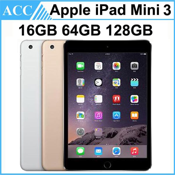 

refurbished original apple ipad mini 3 wifi version 16gb 64gb 128gb 7.9 inch retina display ios dual core a7 chipset tablet pc dhl 1pcs