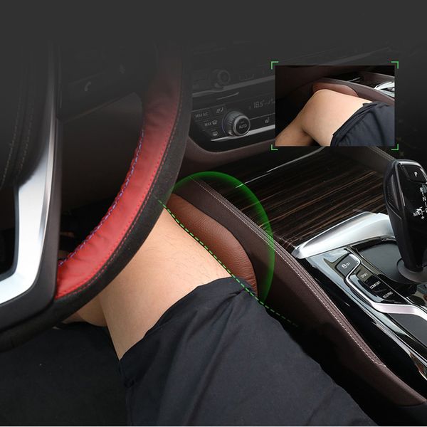 Auto Styling Leder Bein Kissen Knie Pad Oberschenkel Unterstützung Kissen Innen Zubehör für BMW 1 2 3 4 5 6 7 Serie X1 X3 X4 X5 X6 Z4 8115325