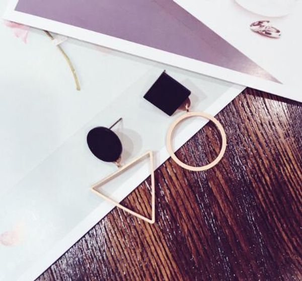 

new asymmetrical geometry hoop earrings long style girl day korea simple joker lovely adorn article fashionable individual character is, Silver