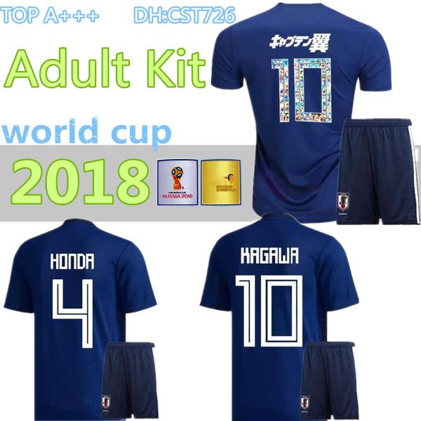 

men kit 2018 world cup japan home blue soccer jersey okazaki kagawa hasebe nagatomo jerseys 2018 2019 japan football shirt, Black