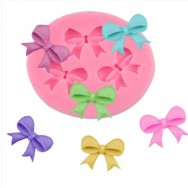 

sales 2018 3-hole bow bowknot design modeling cake decoration silicone mold bake