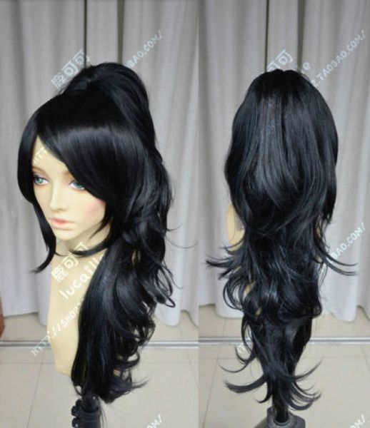 

league of legends lol nidalee long black cosplay party hair full wig