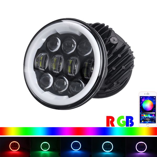 RGB 40W 5.75 inch round motorcycle light For harley Motor 5 3//4/" led headlamp
