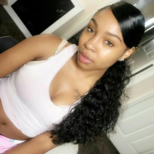 

kinky curly ponytails hair extension for black women african curly clips 100% human hair afro puff ponytails virgin hair black 1b 160g