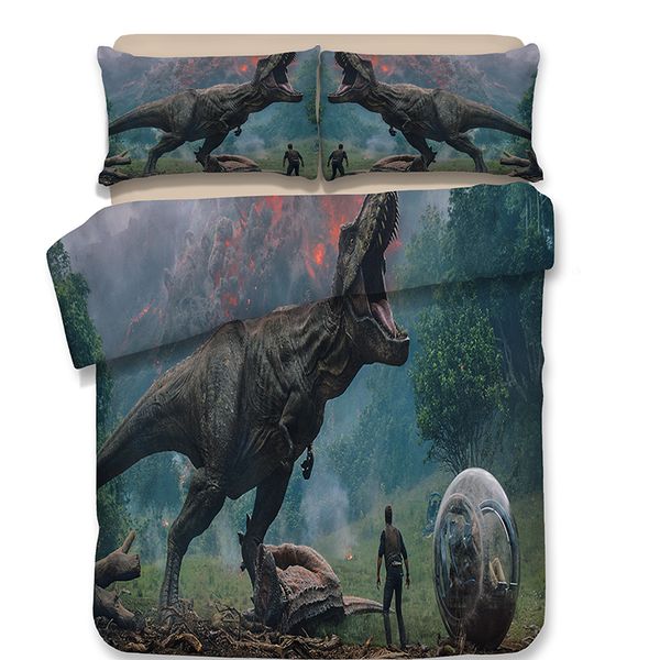 

new 3d oil painting animal dinosaur quilt cover set 3/4pcs twin/full/ size bedding set no filler ing