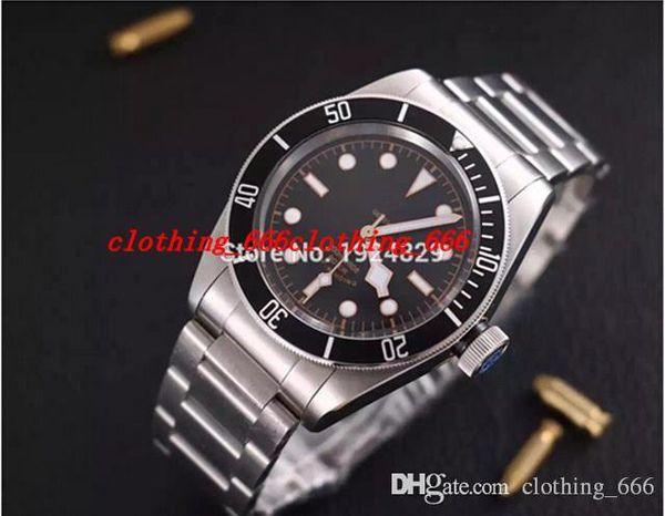

luxury men watch high-quality men's watches black dial automatic stainless steel men watch with calendar original table buckle fashion, Slivery;brown