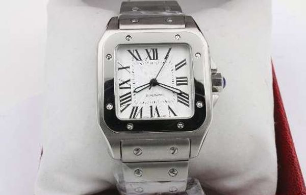 

Watchsell Good New Мужчины два тона 100 XL из нержавеющей стали Часы Автоматические механические часы Silver Case мужские Спортивные оригинальные застежка Наручные часы