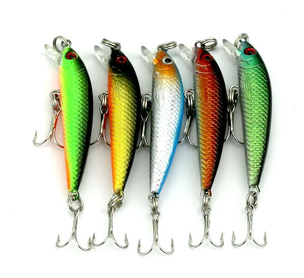 

5pcs fishing lures ater kit set 5.5cm minnow vib lure ,swimbait crankbait fishing 3.6gfor saltwater freshwater bass trout walleye sal