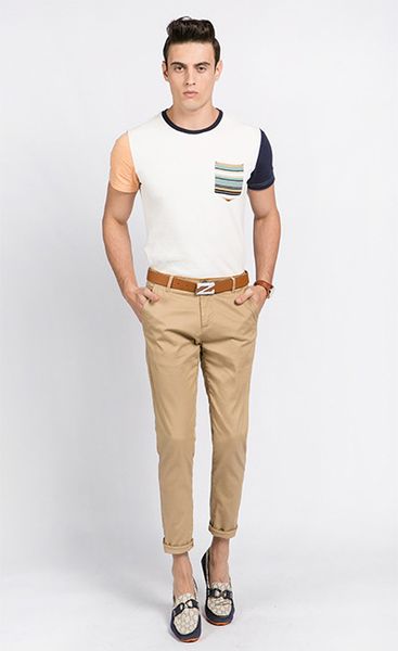 

casual pants men brand clothing spring summer capris khaki pants elastic male trousers, Black