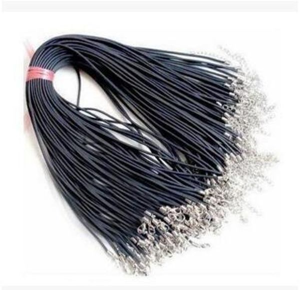 

black wax leather snake necklace 45cm cord string rope wire extender chain with lobster clasp diy fashion jewelry component, White;red