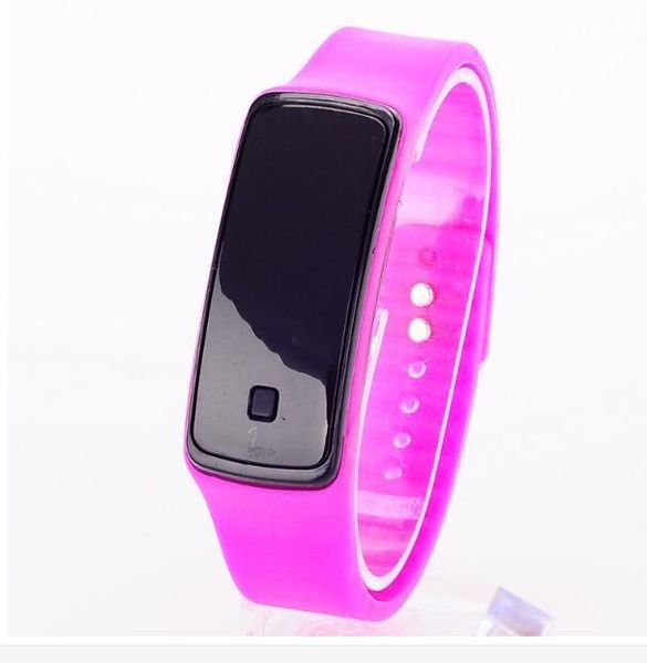 

fashion hand ring sports watches fashion touch digital watches silicone strap dress watch, Slivery;brown