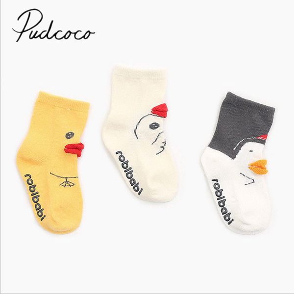 Toddler Kids Knit Socks Baby Fall Winter Warm Calf Socks Anti-slip Knitted Socks