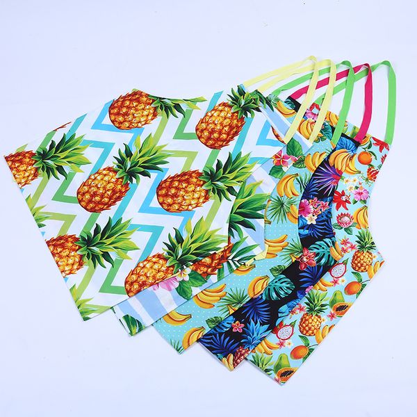 

1pcs banana pineapple paern apron bibs home cooking baking coffee shop cleaning aprons kitchen accessories 46134
