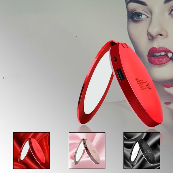 

Led mirror with power bank 3000mah for mart phone vanity make up mirror with light charging for mobile phone