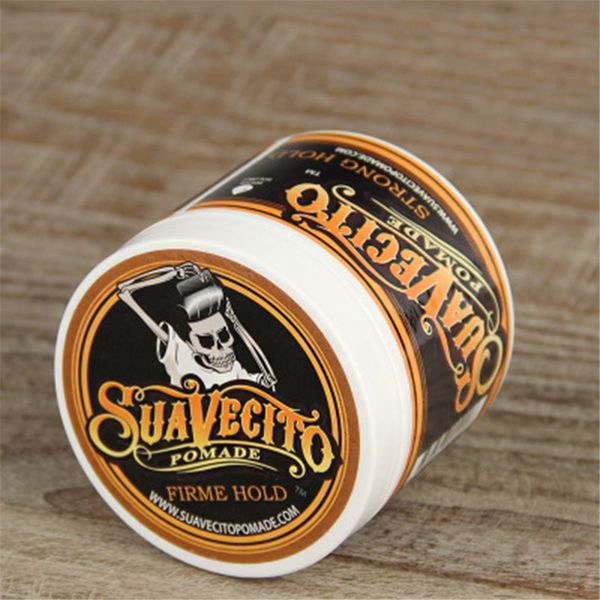 

2018 Горячее Надувательство Suavecito Pomade Сильный стиль восстановления Pomade воск большой скелет скользнул назад масло для волос воск грязь держать волосы помада для мужчин