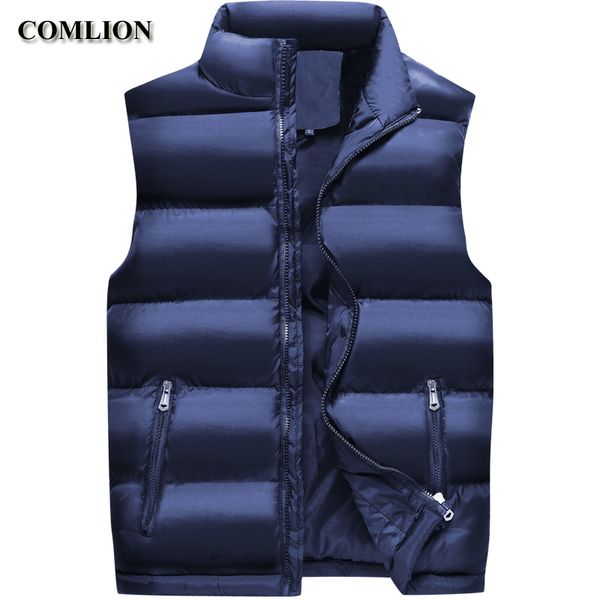 

new brand vest men warm waistcoat jacket vest cotton sleeveless jackets size 8xl windproof blue plus size male slim c91, Black;white
