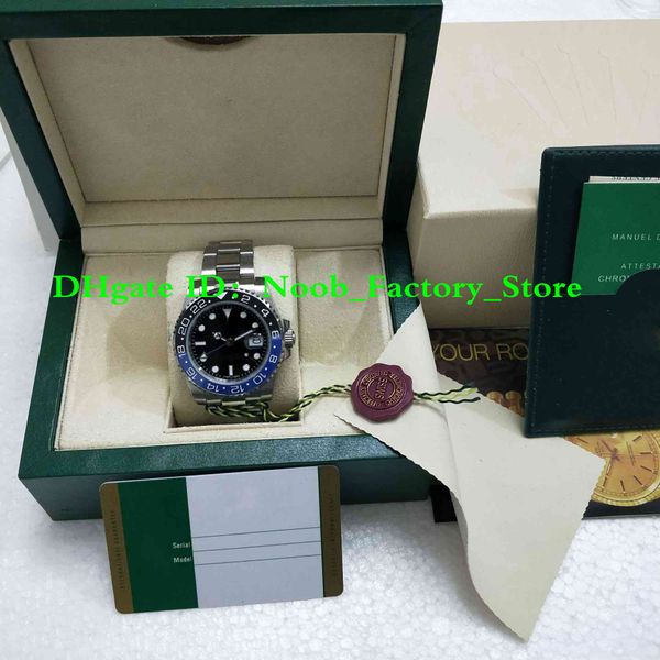 

2 color watch 40mm gmt 116710 116710ln 116710 black blue ceramic automatic movement men watche new tyle original box