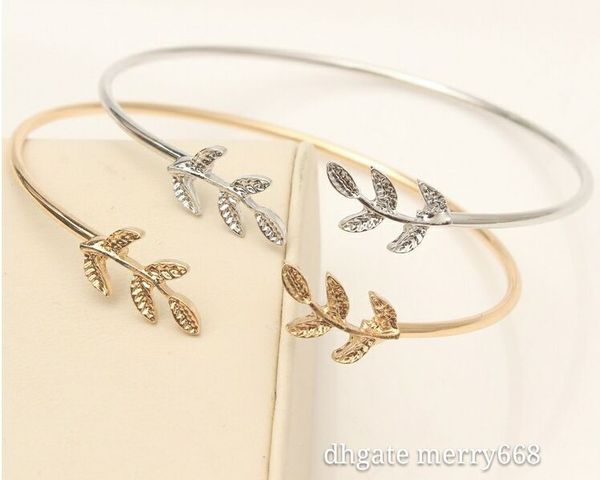 

european and american fashion charm bracelet, leaf shape bracelet, factory price, Black