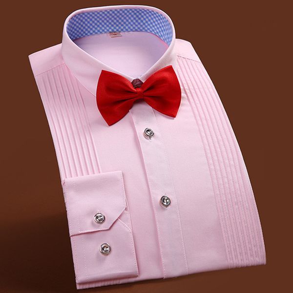 

2017 brand new men three dimensional shirts married groom shirt slim fit groomsman long sleeve man dress tuxedo shirts 38-44, White;black