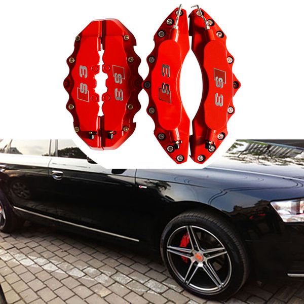 

wholesale 4x customize caliper cover kit for audi car q3 a3 a4 a4l q5 a5 a6l a6 brake styling quattro s3 s4 s5 s6 s7 decoration 4pcs/lot