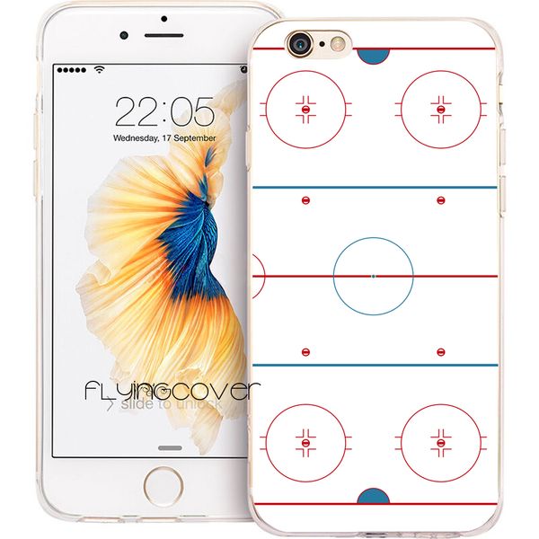 

Ice Hockey Rink Phone Case for iPhone X 7 8 Plus 5S 5 SE 6 6S Plus 5C 4S 4 iPod Touch 6 5 Clear Soft TPU Silicone Cover.
