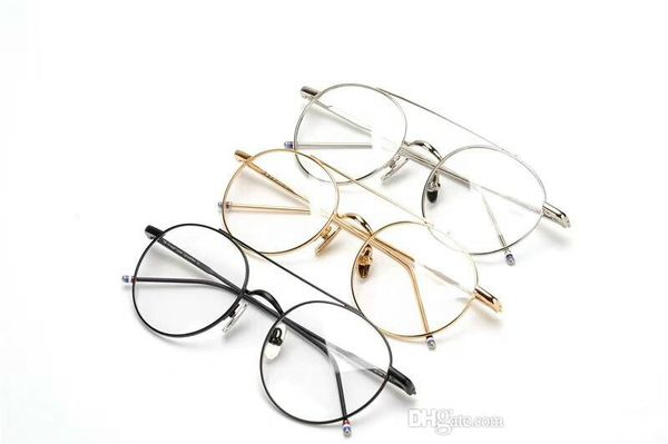 

new eyeglasses frame clear lens glasses frame restoring ancient ways oculos de grau men and women myopia eye glasses frames tb102 with case, Silver