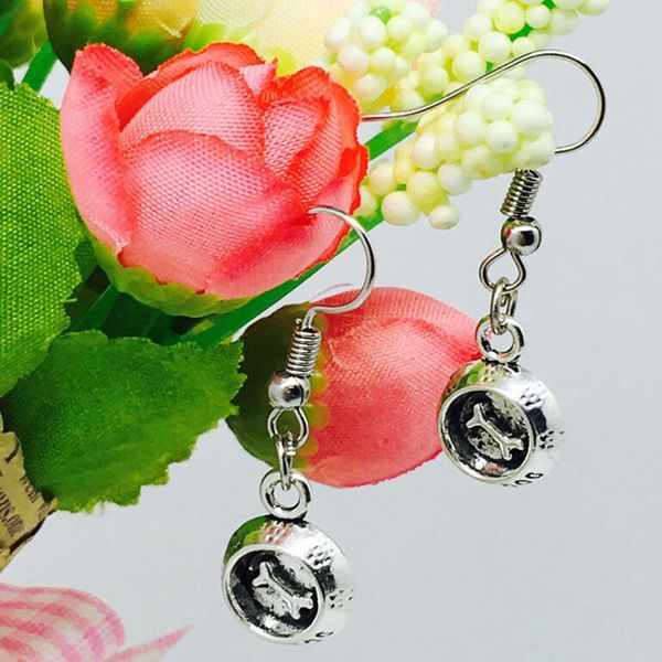 

новая европа сша популярные горячие античный серебряный собака горшок очарование кулон серьги мода творческий женщины ювелирные изделия аксе, Silver