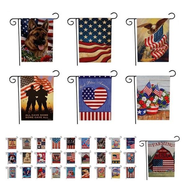 

new the union flag american flag series pattern double sided printing garden flags decoration factory direct sale outdoor flags t7i253