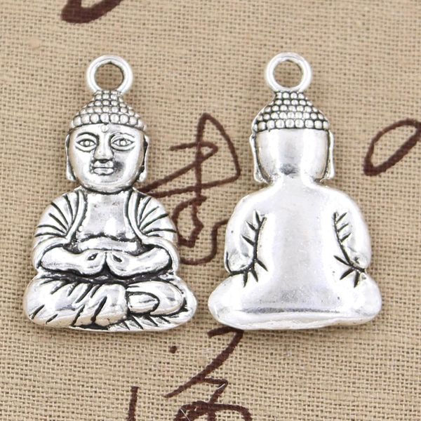 

whole sale2pcs charms meditate buddha 39*23mm antique making pendant fit,vintage tibetan silver,diy bracelet necklace, Bronze;silver