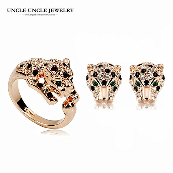 

Марка Дизайн Розовое Золото Цвет Австрийские Стразы Классический Leopard Spotted Luxury Lady