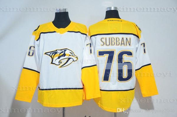 

76 PK Subban 59 Roman Josi Men's Nashville Predators 9 Filip Forsberg 2018 New hockey Jerseys 91 John Tavares Stitched logos